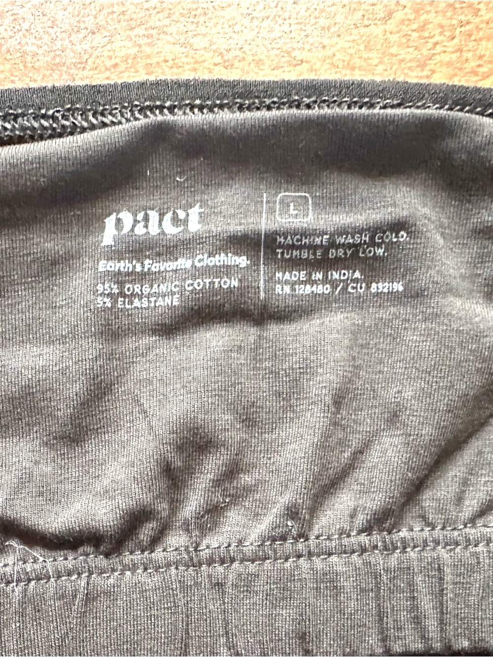 Pact NWT Black Organic Cotton Shelf Bra Cami Tank Large - Picture 4 of 7